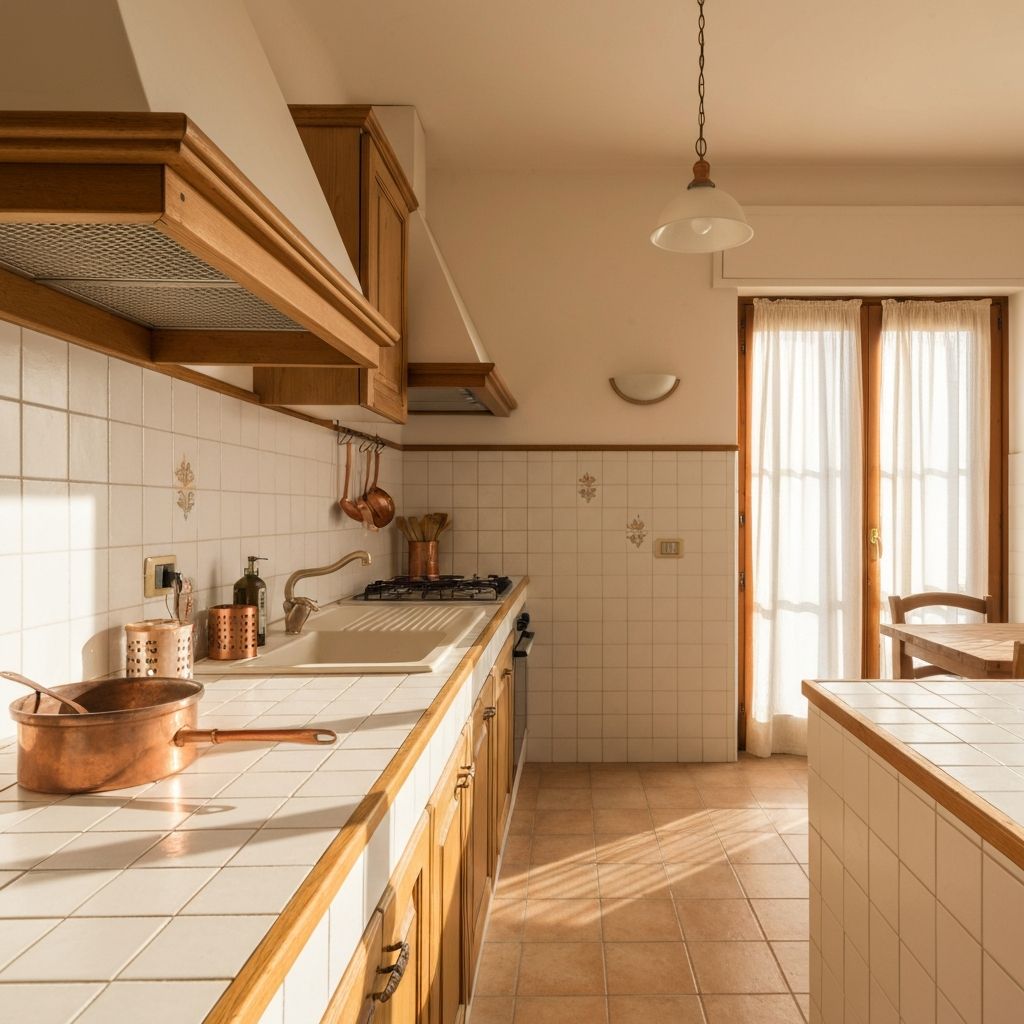 Cucina luminosa al mattino